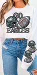 GO Eagles Turquoise Rhinestones w Sleeve