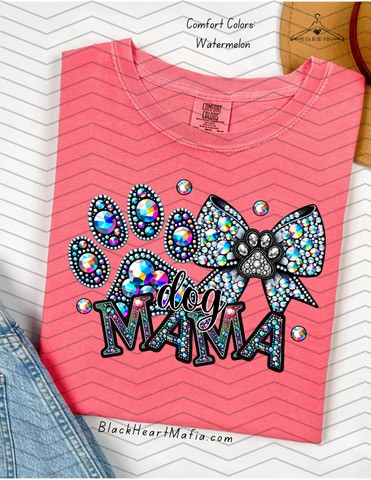 Dog Mama Faux Rhinestone