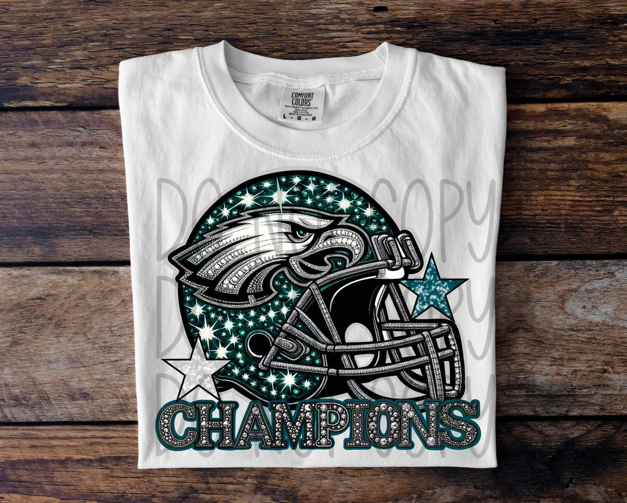Eagles Sequin Helmet Champs