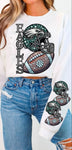 Eagles Turquoise Rhinestones w Sleeve