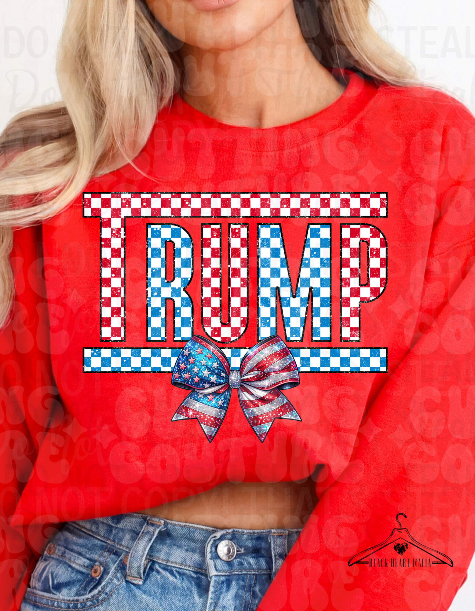 Trump Checkered w Bow