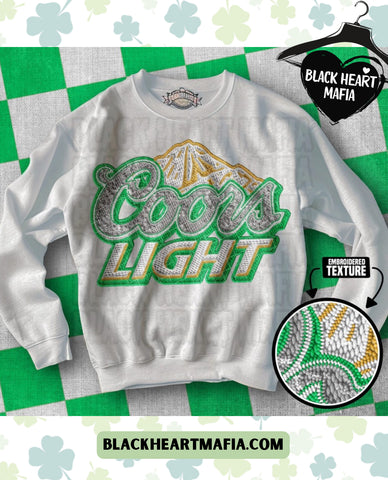 Beer Light Faux Embroidered