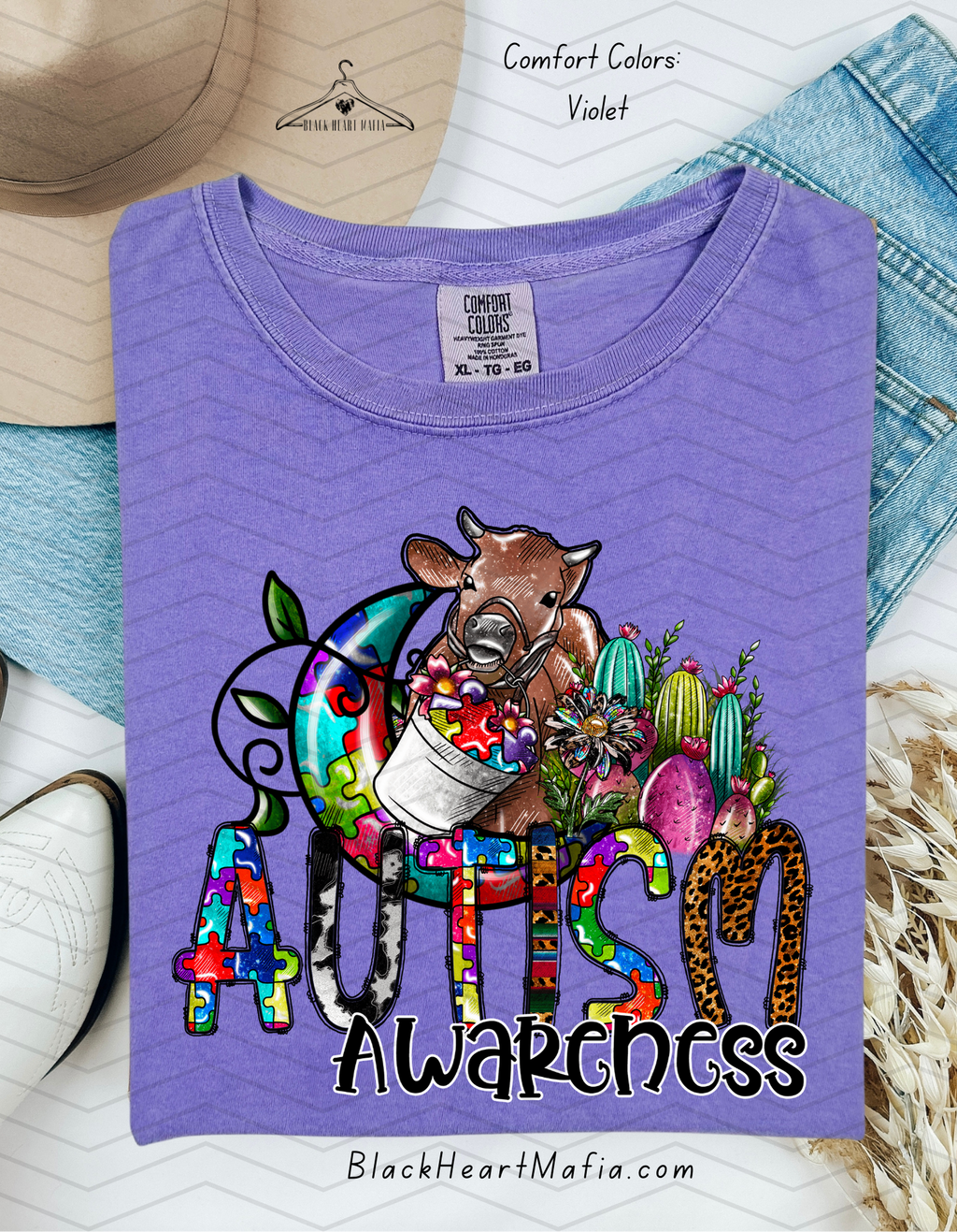 Autism Awareness Cow