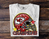 Chiefs Sequin Helmet Champs
