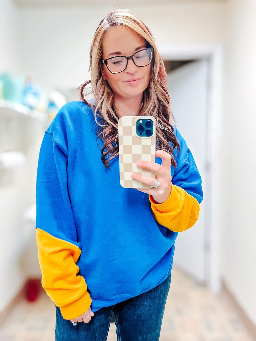 Color Block Sleeve Sweatshirt